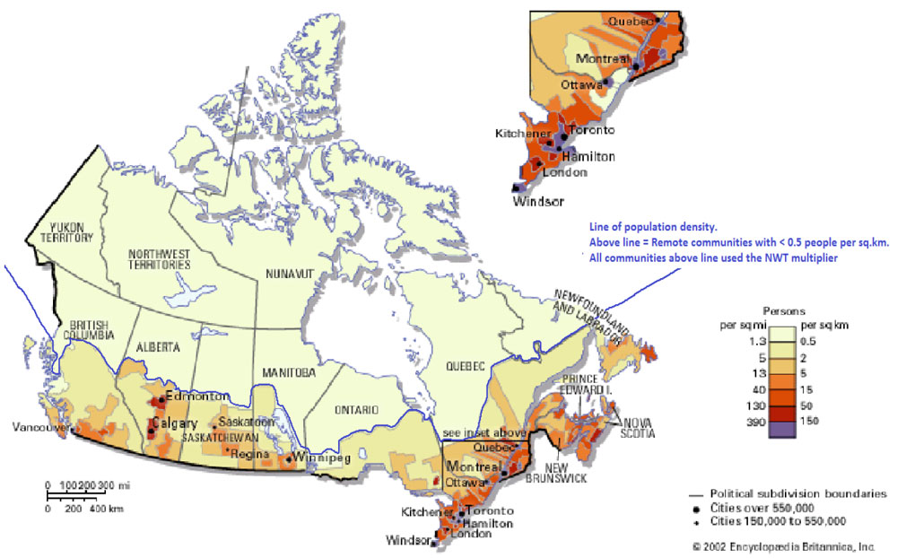 Defining Northern Communities by Population Density