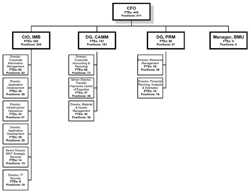 CFO Sector organizational structure