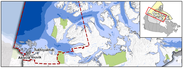 Map indicating the 2010-2011 Call area for the Beaufort Sea & Mackenzie Delta Map indicating the 2010-2011 Call area for the Beaufort Sea & Mackenzie Delta