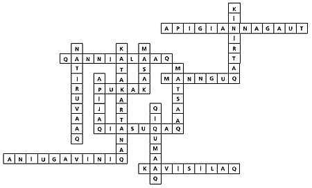 Answer to Krisscross puzzle