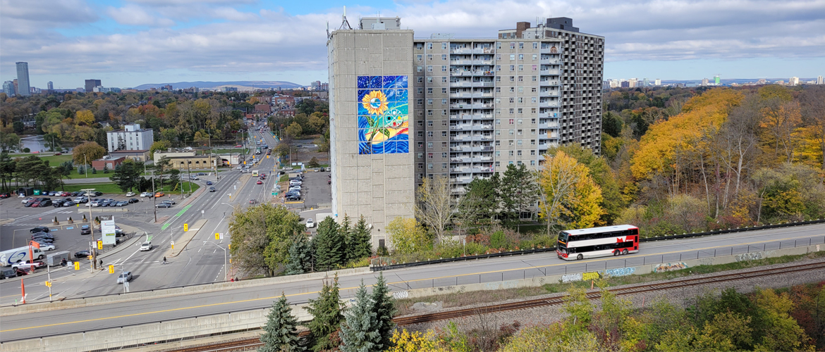 The completed Wisdom Mural in Ottawa.