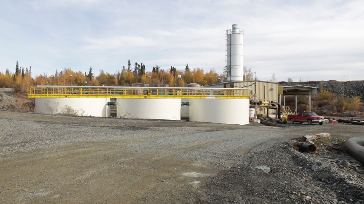 An effluent treatment plant on an industrial site.