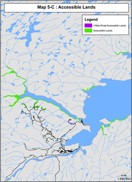 Map 5-C Accessible Labrador Innu Lands