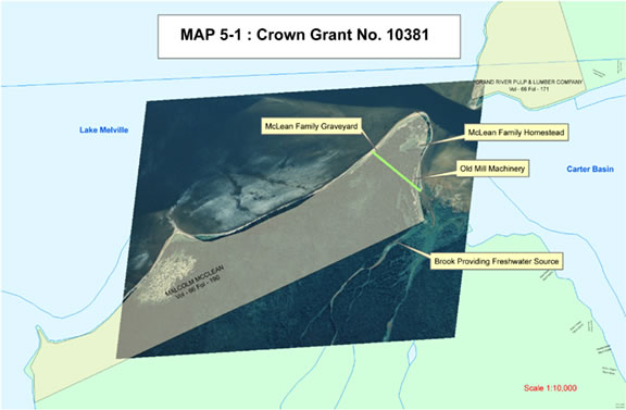 Map 5-1: Crown Grant No. 10381