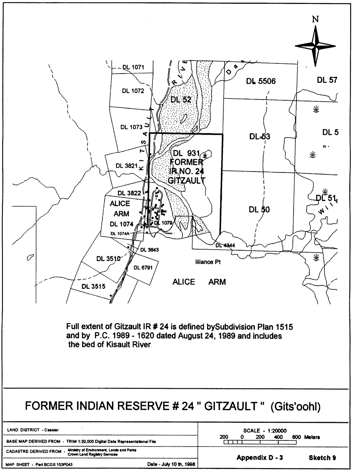 Former Indian Reserve No. 24 Gitzault (Gits'oohl)