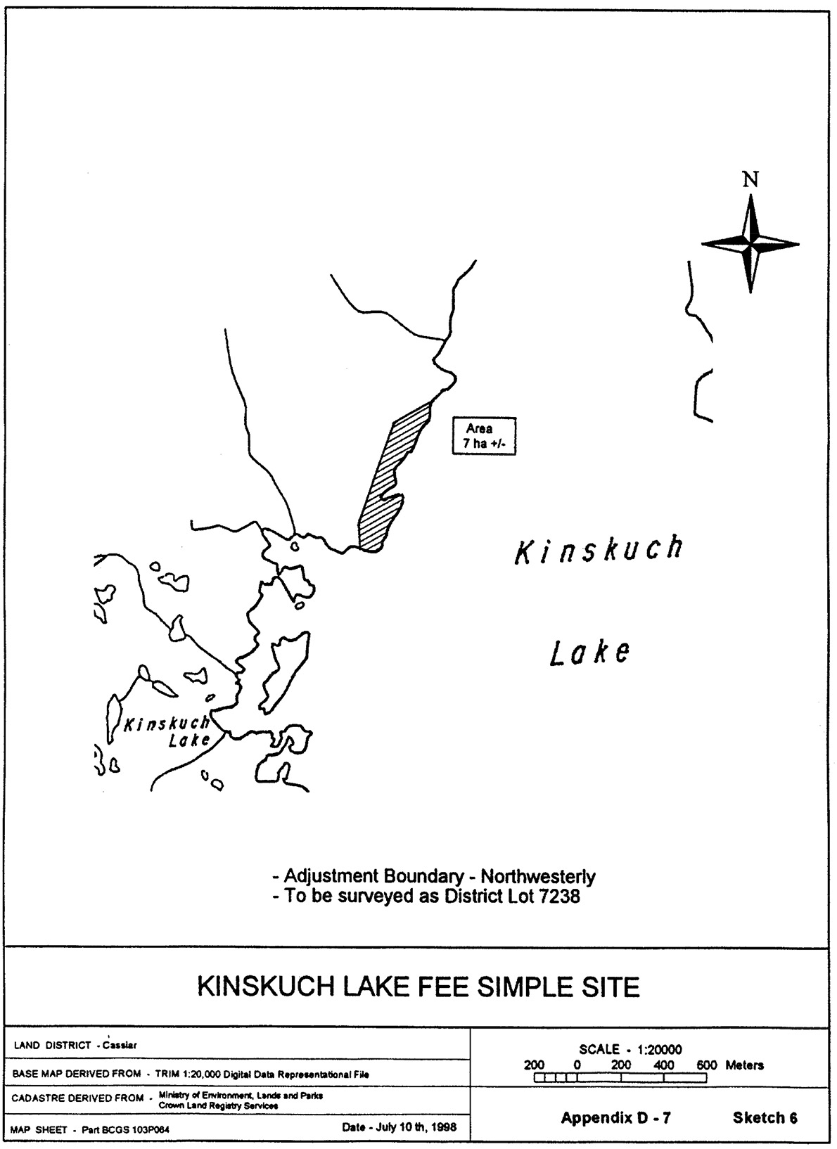 Sketch of Kinskuch Lake