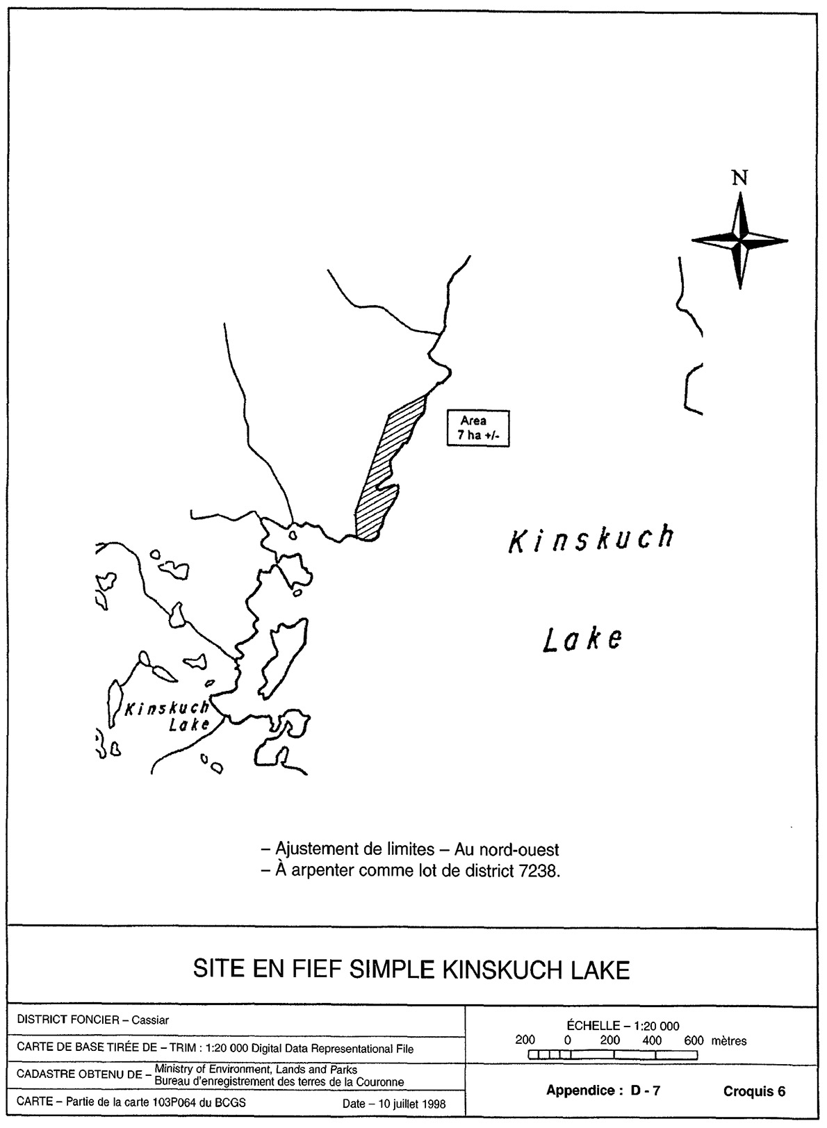 Croquis de Kinskuch Lake