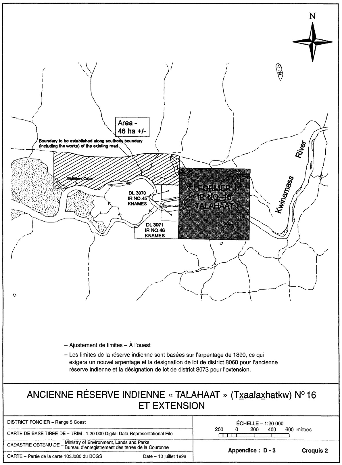 Ancienne réserve indienne « Talahaat » (Txaalaxhatkw) n° 16 et extension