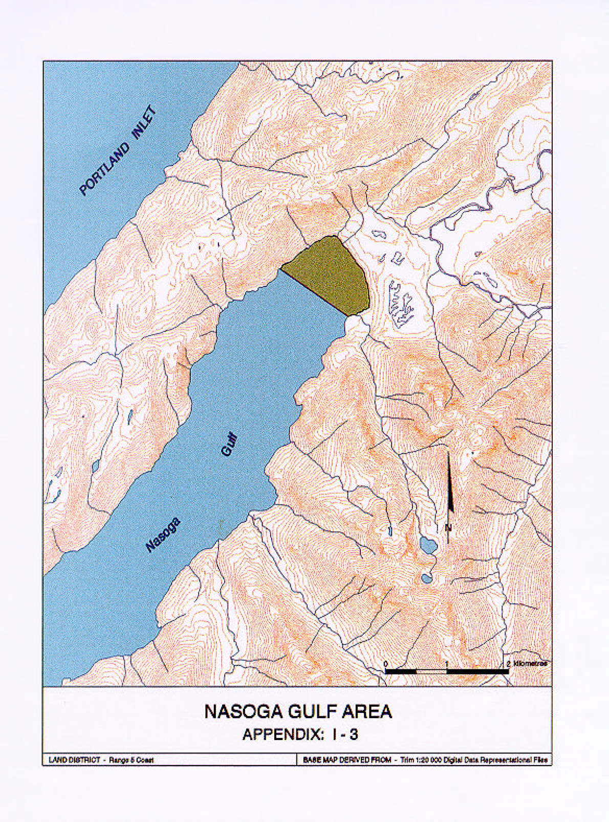 Map of Nasoga'a Gulf Bivalve Harvesting Area