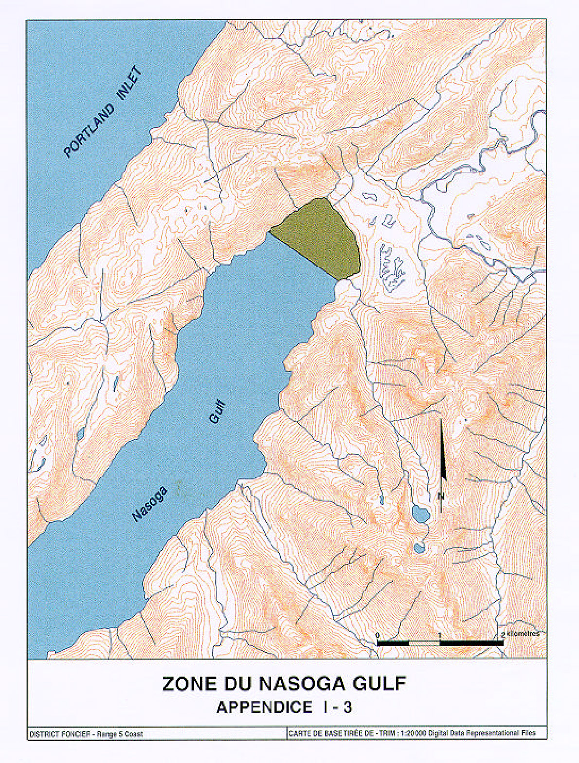 Carte de la zone de récolte de bivalves du Nasoga'a Gulf
