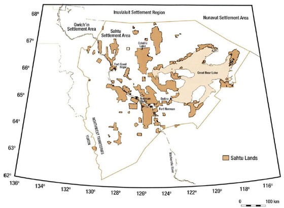 Map of Sahtu Settlement Area