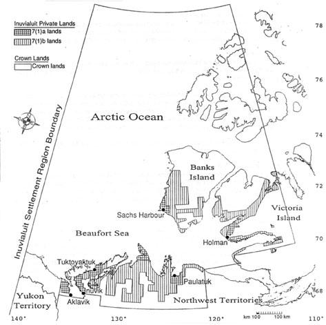Map of the Inuvialuit Settlement Region