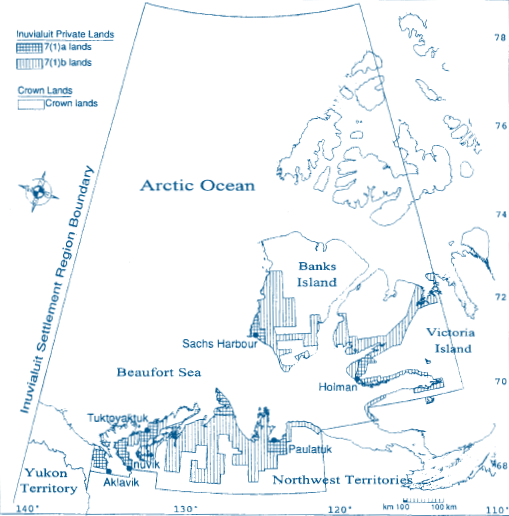 Map of the Inuvialuit Settlement Region